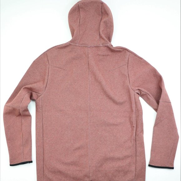 Nike Sportswear Tech Fleece Hoodie Men's Size L DD4688-670 Redstone Jacket New - Picture 11 of 12